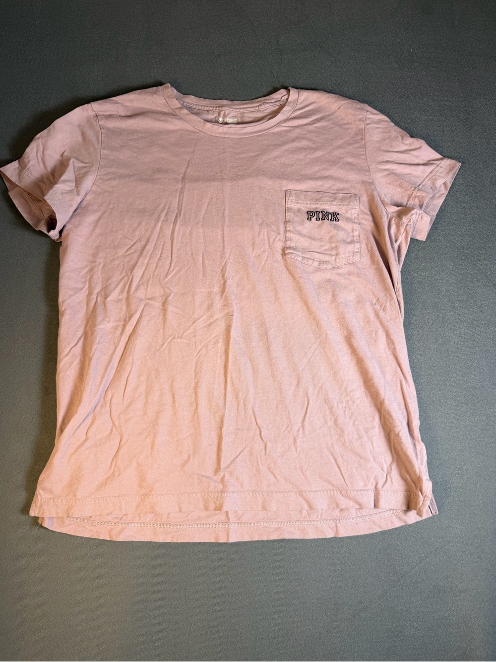 PINK Victoria's Secret  Light Pink Short Sleeve Pocket Tee